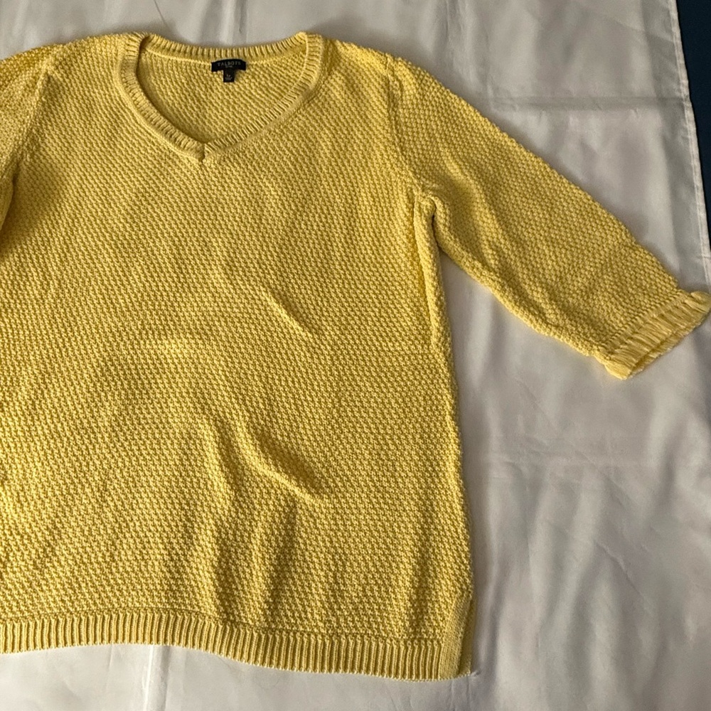 Talbots Petites Yellow Sweater - Picture 3 of 11